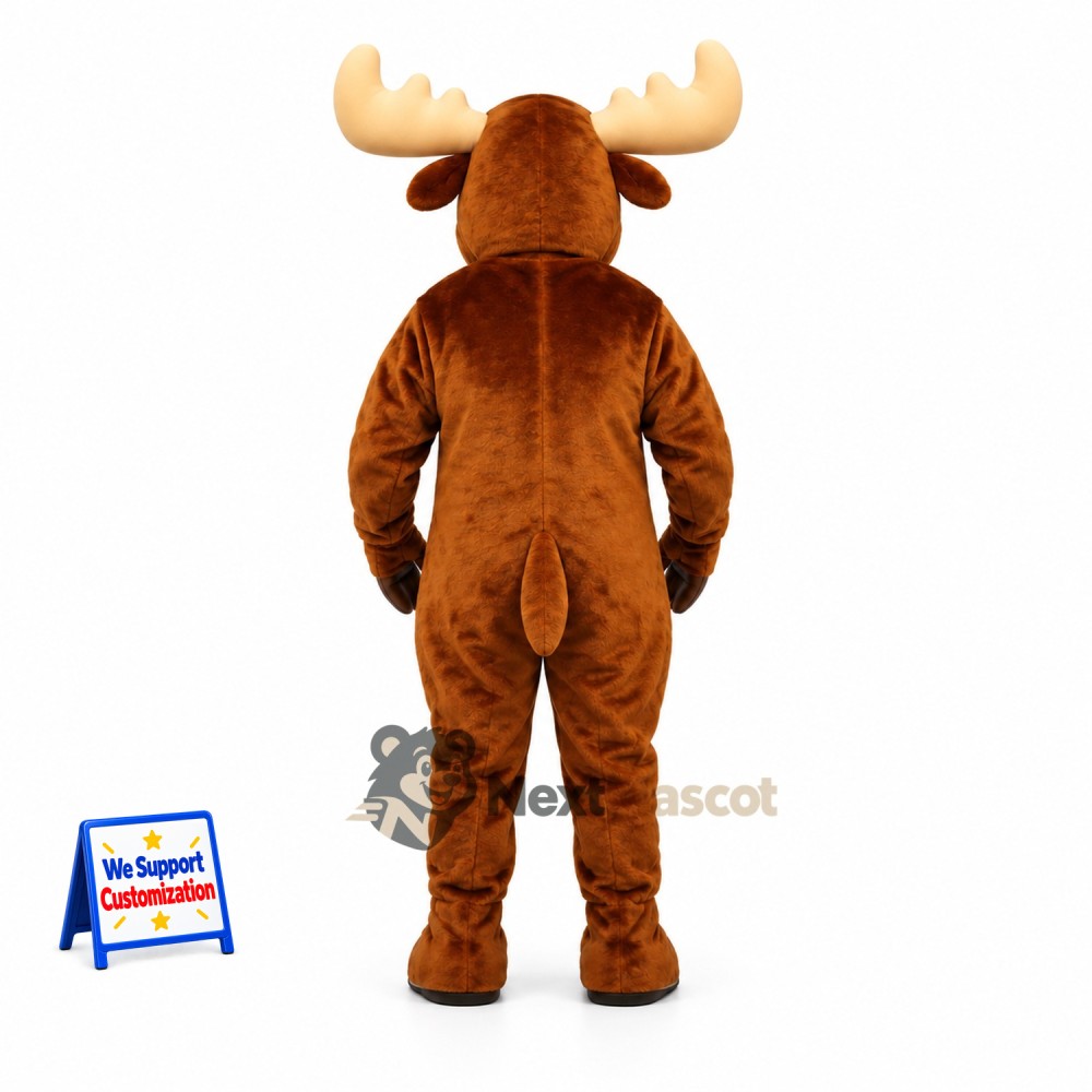 Moose Mascot Costume - Brown for School Parades Moose Mascot Costume - Brown for School Parades