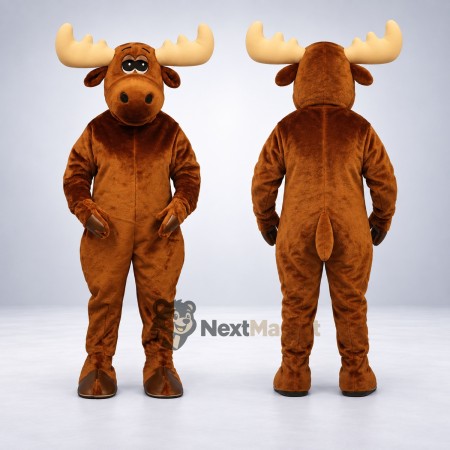 Moose Mascot Costume - Brown for School Parades Moose Mascot Costume - Brown for School Parades