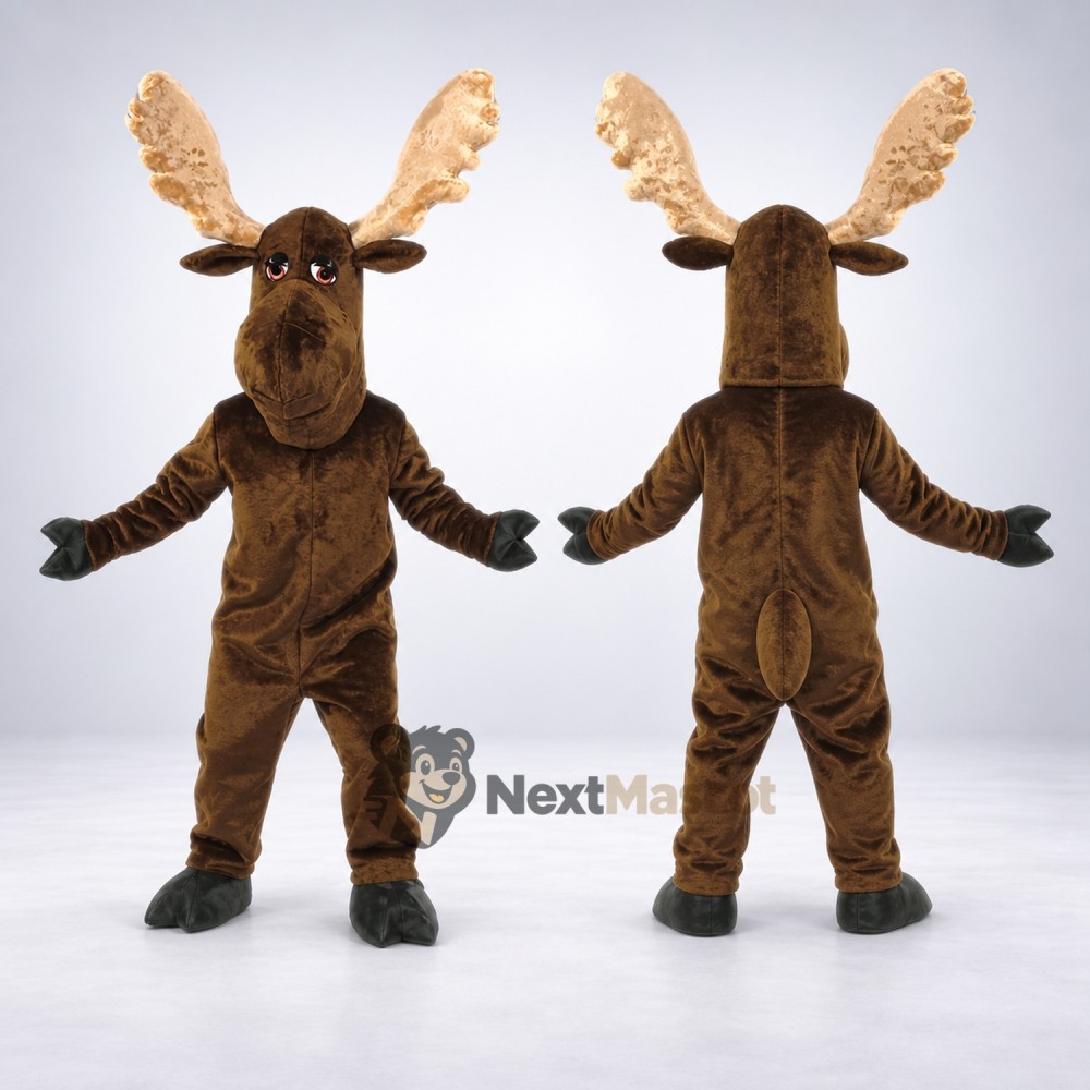 Moose Mascot Costume - Brown for Festival Parades Moose Mascot Costume - Brown for Festival Parades