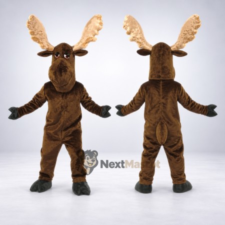 Moose Mascot Costume - Brown for Festival Parades Moose Mascot Costume - Brown for Festival Parades