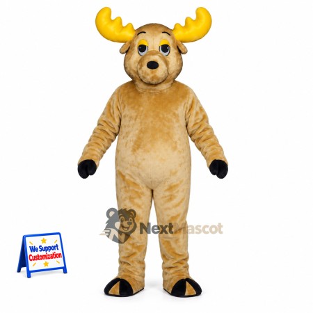 Moose Mascot Costume - Brown for Town Festivals Moose Mascot Costume - Brown for Town Festivals
