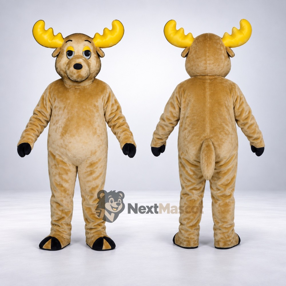 Moose Mascot Costume - Brown for Town Festivals Moose Mascot Costume - Brown for Town Festivals