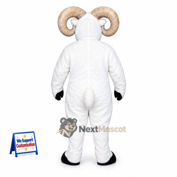 Ram Mascot Costume - White for Sports Days Ram Mascot Costume - White for Sports Days