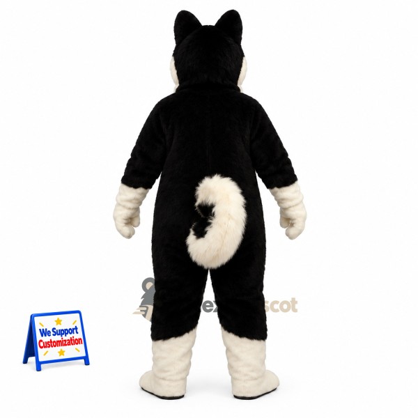 Husky Mascot Costume - Black and White for Birthday Parties Husky Mascot Costume - Black and White for Birthday Parties