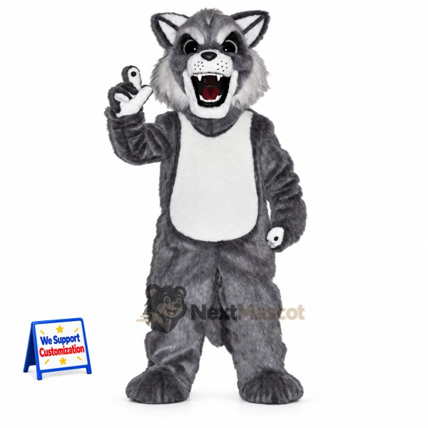 Wolf Mascot Costume - Gray for Summer Events