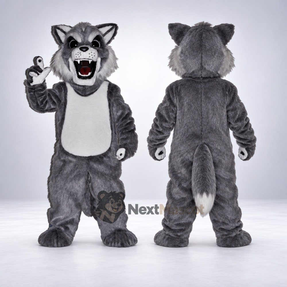 Wolf Mascot Costume - Gray for Summer Events Wolf Mascot Costume - Gray for Summer Events