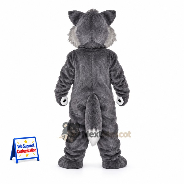 Wolf Mascot Costume - Gray for Summer Events