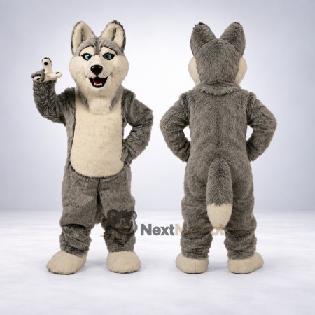 Husky Mascot Costume - Gray for Fairs Husky Mascot Costume - Gray for Fairs