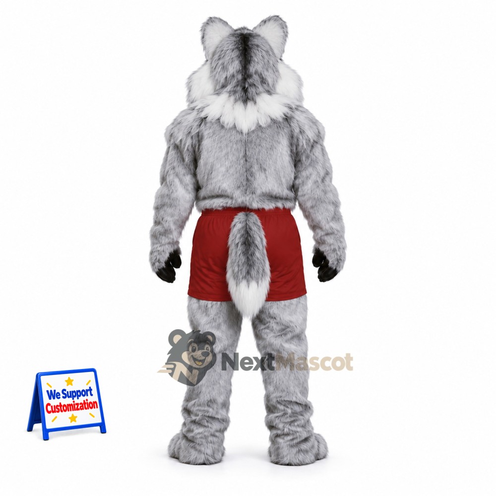 Wolf Mascot Costume - Muscular Wolf Mascot Costume - Muscular