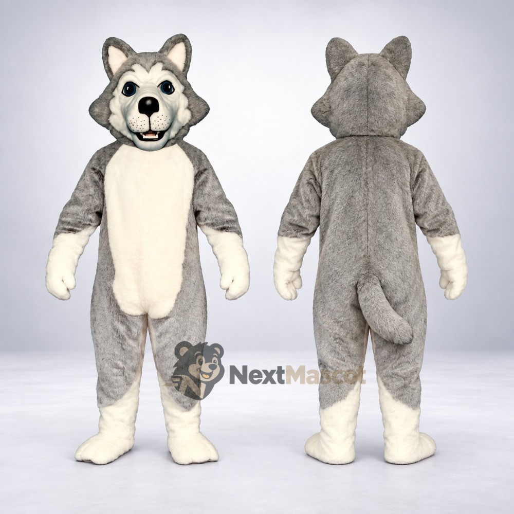 Husky Mascot Costume - Gray for Celebrations Husky Mascot Costume - Gray for Celebrations