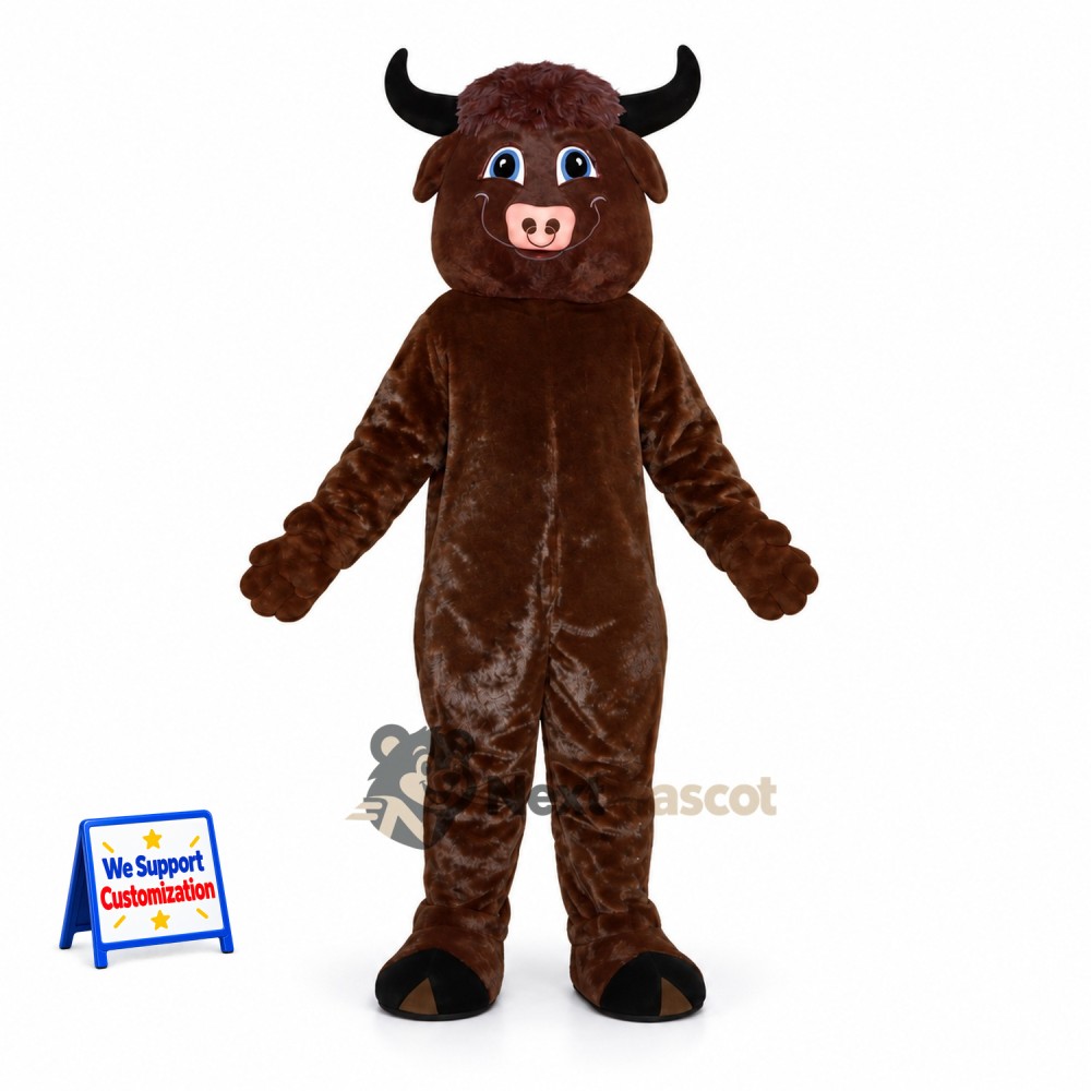 Bull Mascot Costume - Brown for Fairs Bull Mascot Costume - Brown for Fairs