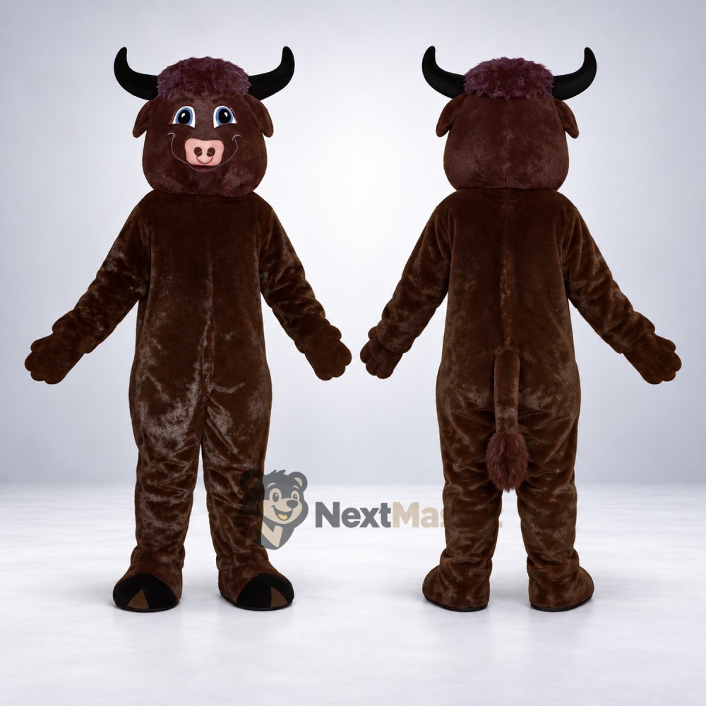 Bull Mascot Costume - Brown for Fairs Bull Mascot Costume - Brown for Fairs