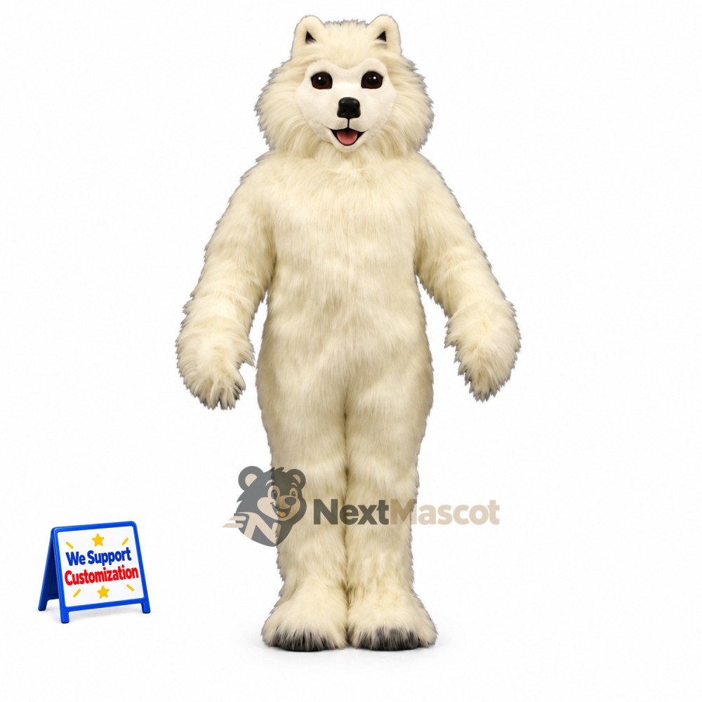 Dog Mascot Costume - White for Community Events Dog Mascot Costume - White for Community Events