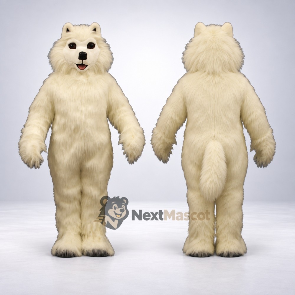 Dog Mascot Costume - White for Community Events Dog Mascot Costume - White for Community Events