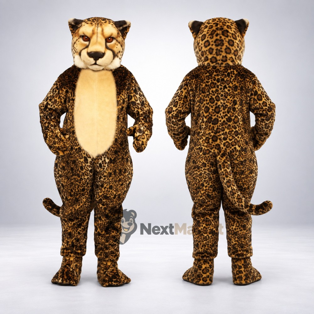 Leopard Mascot Costume - Spotted for Fairs Leopard Mascot Costume - Spotted for Fairs