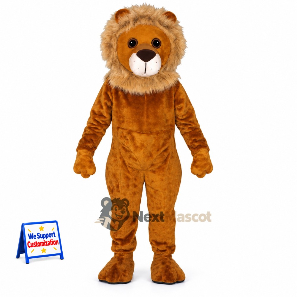 Lion Mascot Costume - Brown for Sports Days