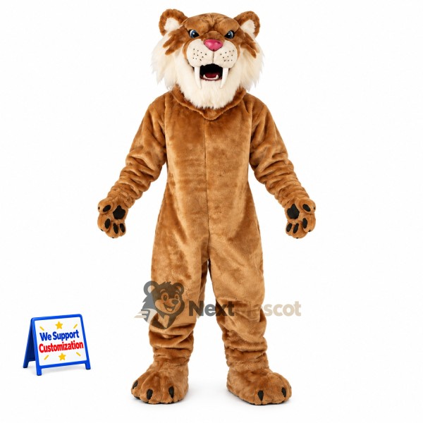 Lion Mascot Costume - Brown for School Spirit