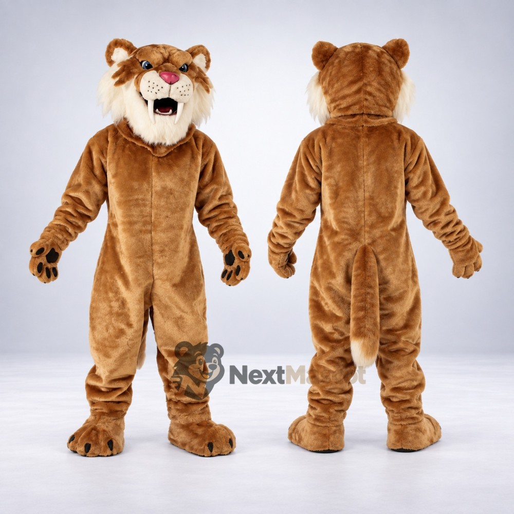Lion Mascot Costume - Brown for School Spirit