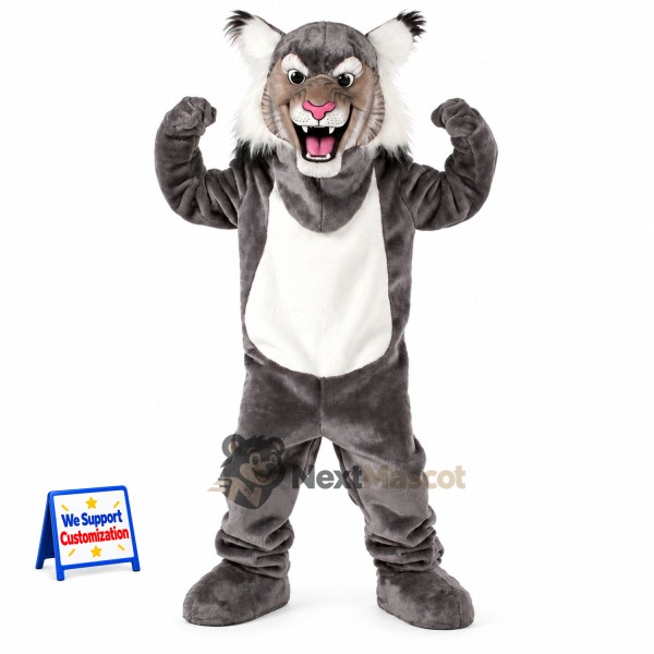 Cougar Mascot Costume - Gray for Parades