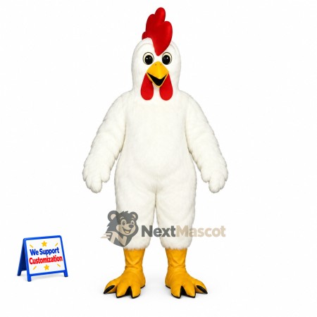 Rooster Mascot Costume - White for Campus Events Rooster Mascot Costume - White for Campus Events