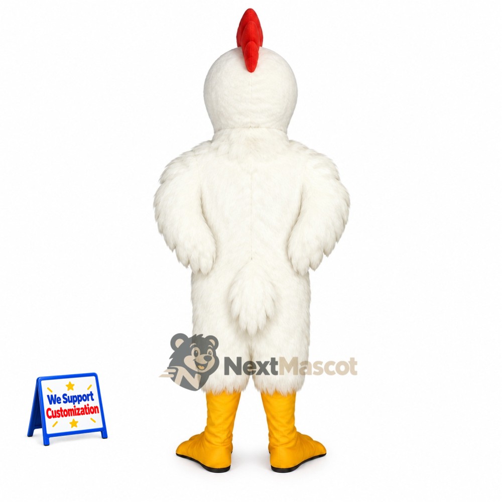 Rooster Mascot Costume - White for School Fairs Rooster Mascot Costume - White for School Fairs