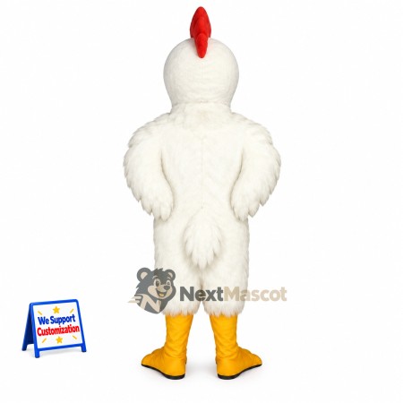 Rooster Mascot Costume - White for School Fairs Rooster Mascot Costume - White for School Fairs