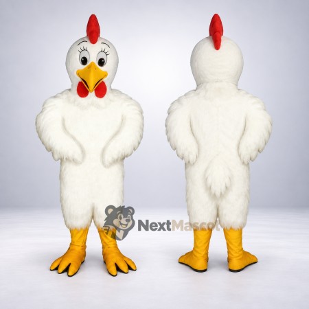 Rooster Mascot Costume - White for School Fairs Rooster Mascot Costume - White for School Fairs