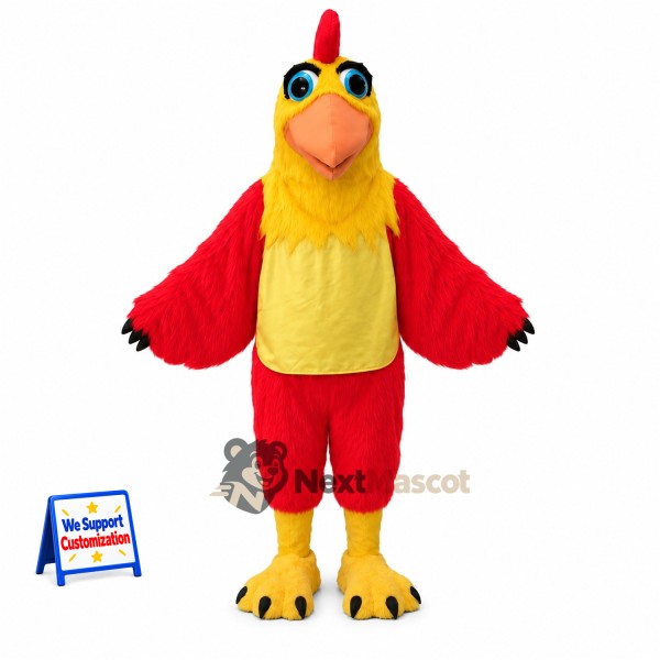 Rooster Mascot Costume - Red for School Spirit