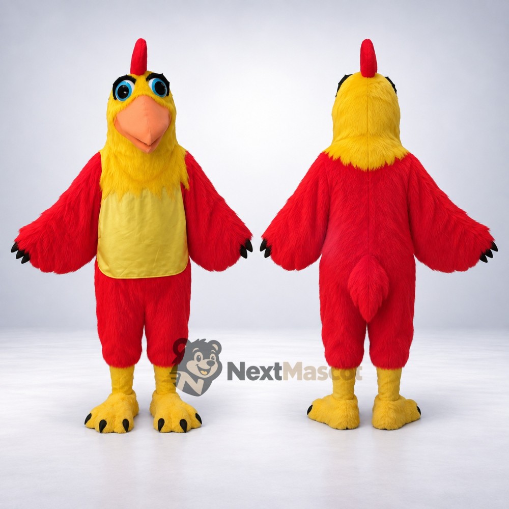 Rooster Mascot Costume - Red for School Spirit Rooster Mascot Costume - Red for School Spirit