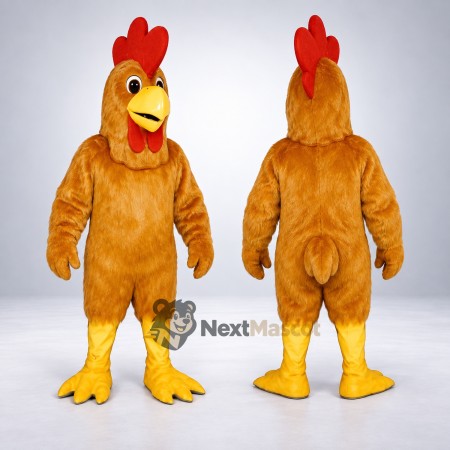 Rooster Mascot Costume - Brown for School Events Rooster Mascot Costume - Brown for School Events
