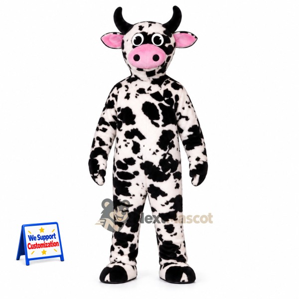 Cow Mascot Costume - Spotted for Community Fairs