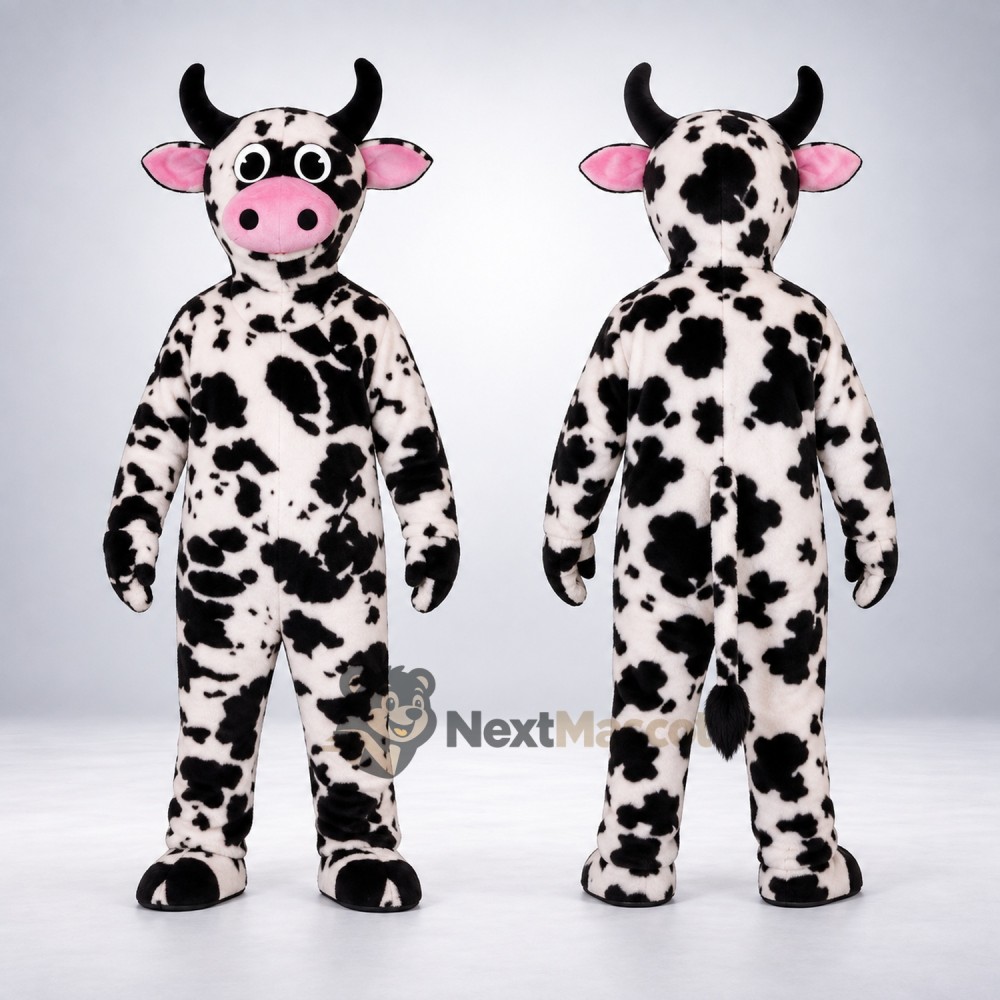 Cow Mascot Costume - Spotted for Community Fairs Cow Mascot Costume - Spotted for Community Fairs