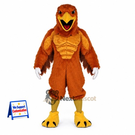 Eagle Mascot Costume - Muscular, Brown for School Events Eagle Mascot Costume - Muscular, Brown for School Events