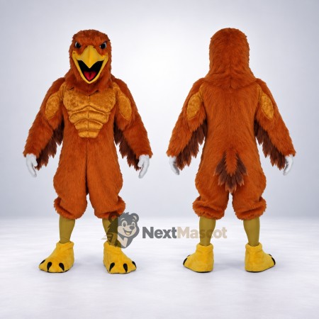 Eagle Mascot Costume - Muscular, Brown for School Events Eagle Mascot Costume - Muscular, Brown for School Events