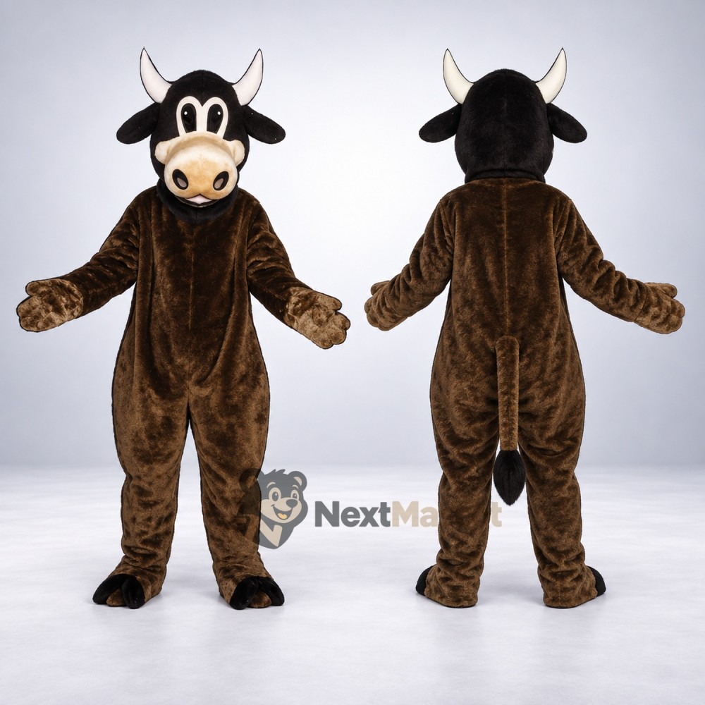 Bull Mascot Costume - Brown for Celebrations Bull Mascot Costume - Brown for Celebrations