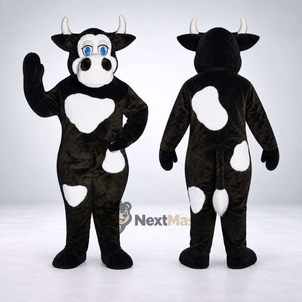 Bull Mascot Costume - Black and White for Parades Bull Mascot Costume - Black and White for Parades