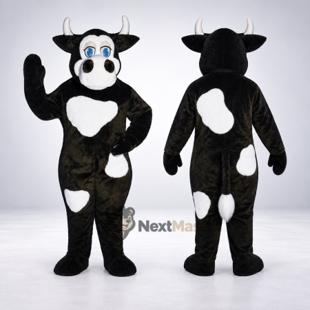 Bull Mascot Costume - Black and White for Parades Bull Mascot Costume - Black and White for Parades