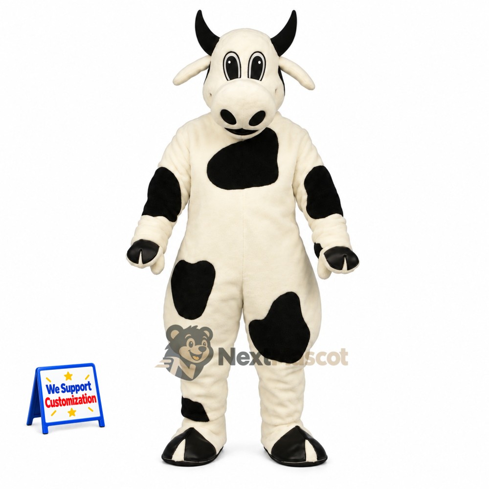 Cow Mascot Costume - Spotted for Team Parades Cow Mascot Costume - Spotted for Team Parades