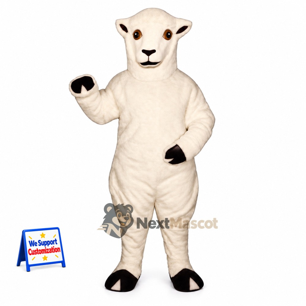 Sheep Mascot Costume - White for School Events Sheep Mascot Costume - White for School Events