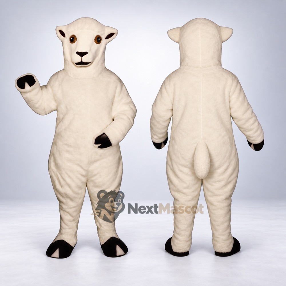 Sheep Mascot Costume - White for School Events Sheep Mascot Costume - White for School Events