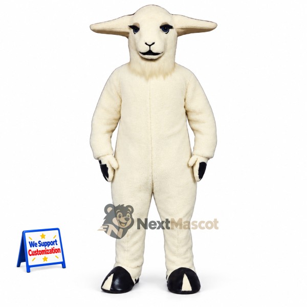 Sheep Mascot Costume - White for Community Events
