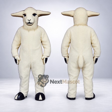 Sheep Mascot Costume - White for Community Events