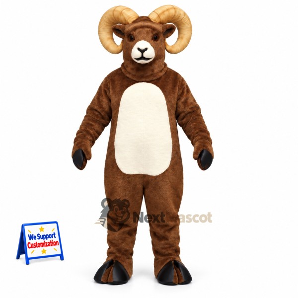 Ram Mascot Costume - Brown for Community Events