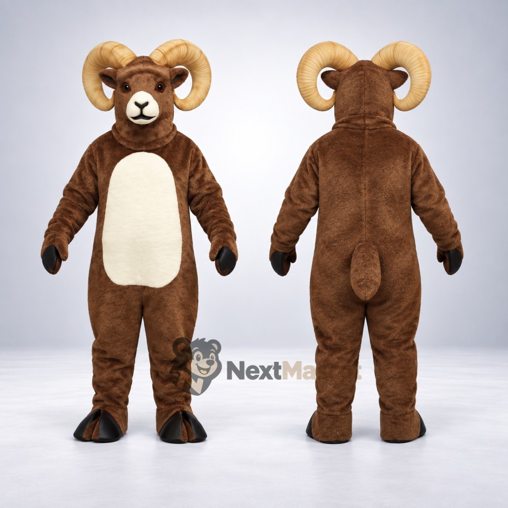 Ram Mascot Costume - Brown for Community Events Ram Mascot Costume - Brown for Community Events