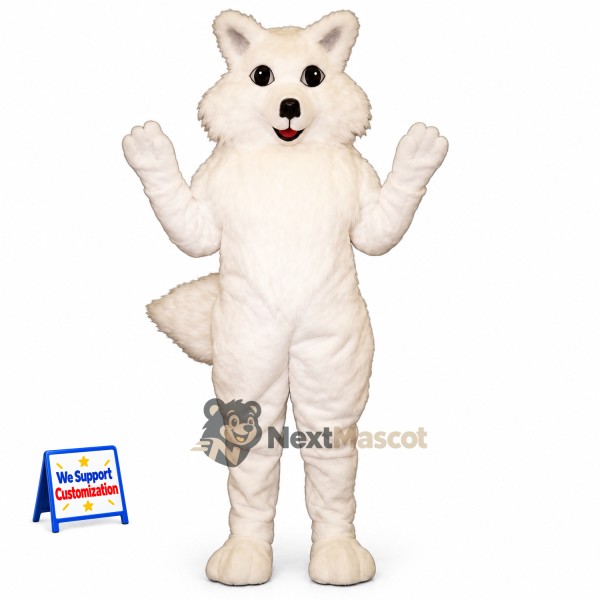 Fox Mascot Costume - White