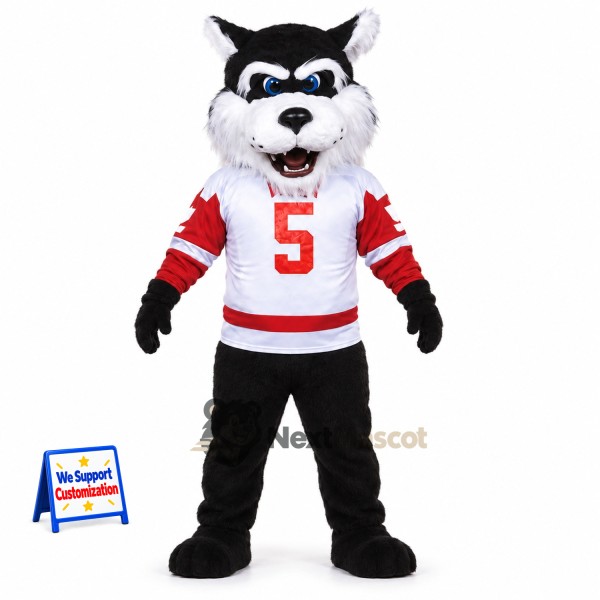 Raccoon Mascot Costume - Red Jersey