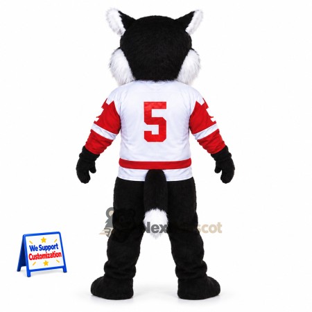 Raccoon Mascot Costume - Red Jersey Raccoon Mascot Costume - Red Jersey