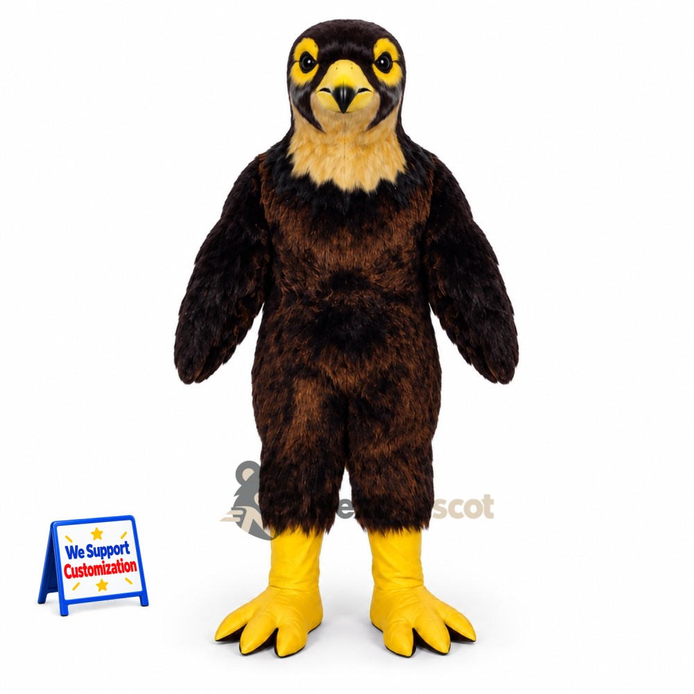 Falcon Mascot Costume - Brown for Community Events Falcon Mascot Costume - Brown for Community Events