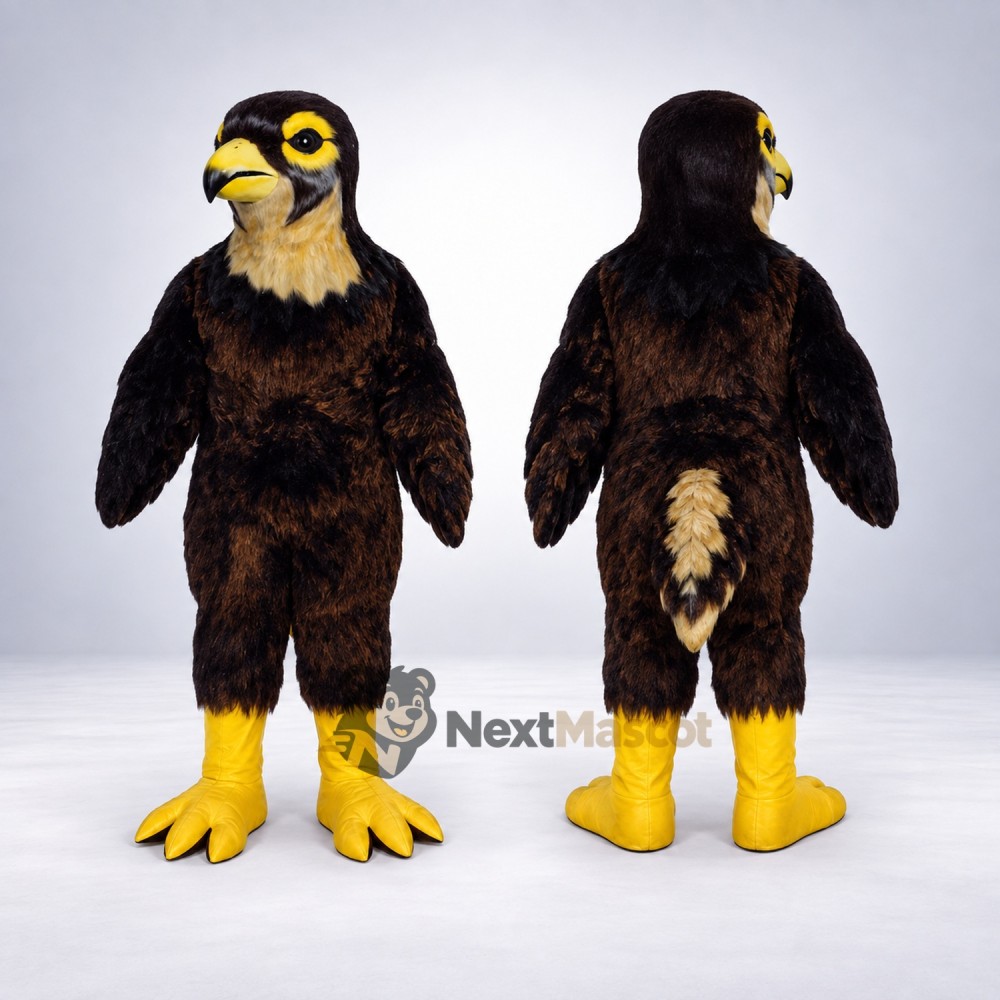 Falcon Mascot Costume - Brown for Community Events Falcon Mascot Costume - Brown for Community Events