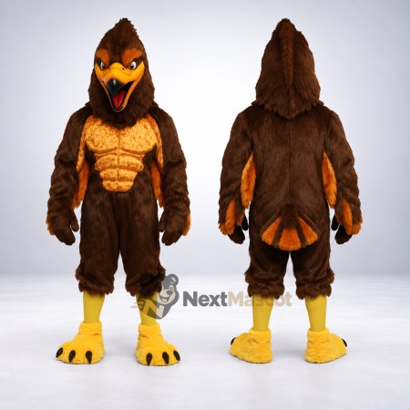 Eagle Mascot Costume - Muscular, Brown for Community Events Eagle Mascot Costume - Muscular, Brown for Community Events